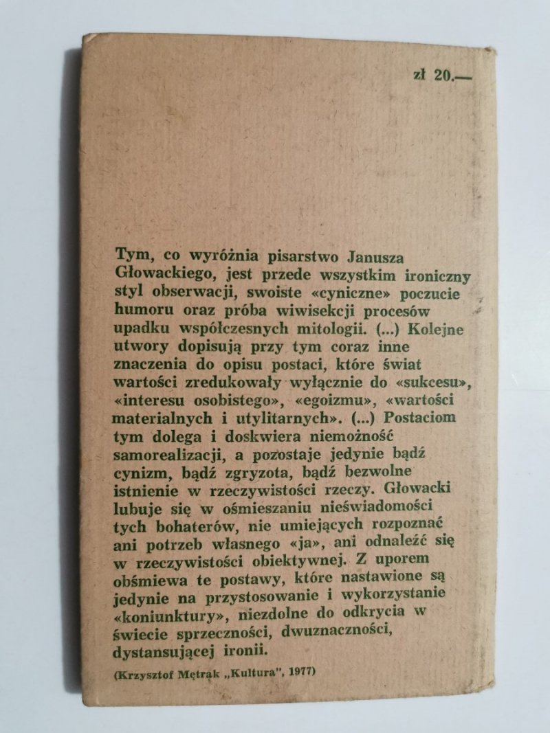 MY SWEET RASKOLNIKOW - Janusz Głowacki 1978