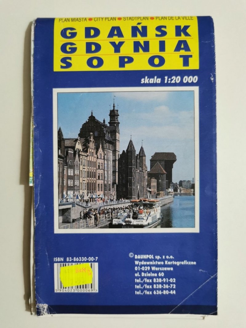 GDAŃSK GDYNIA SOPOT. PLAN MIASTA 1: 20 000 