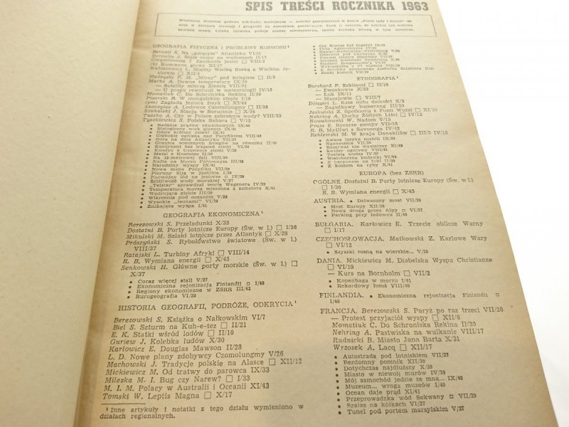 POZNAJ ŚWIAT. MAGAZYN GEOGRAFICZNY 1963