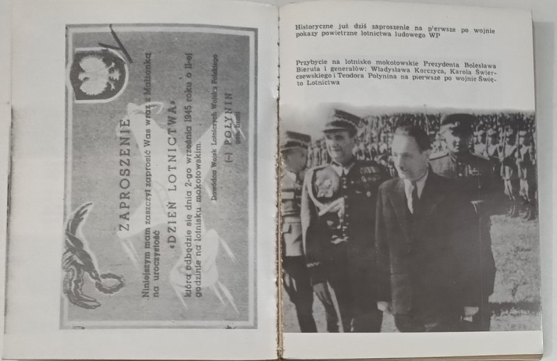 LOTNICTWO POLSKIE W PIERWSZYCH LATACH POWOJENNYCH - Czesław Krzemiński 1981