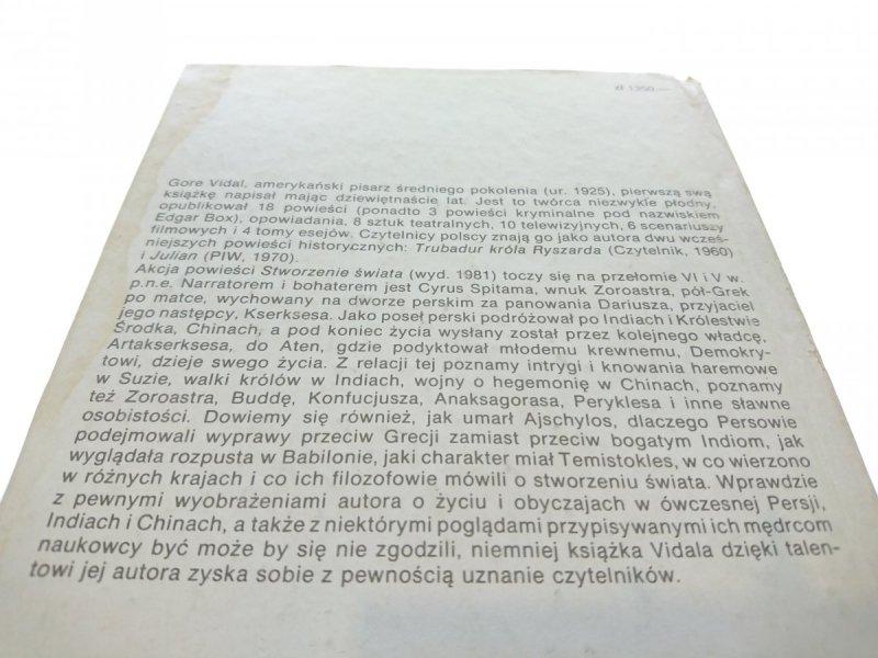 STWORZENIE ŚWIATA - Gore Vidal 1988