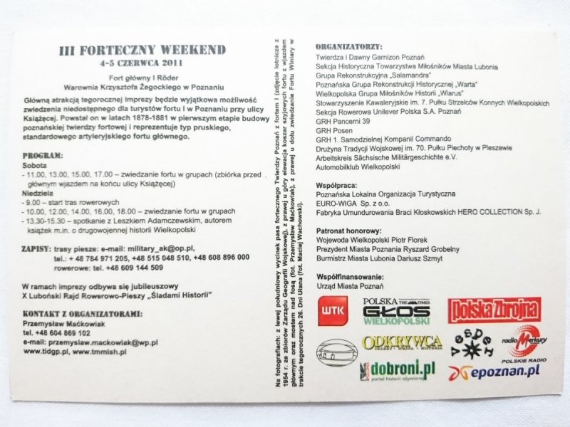 III FORTECZNY WEEKEND 4-5 CZERWCA 2011 
