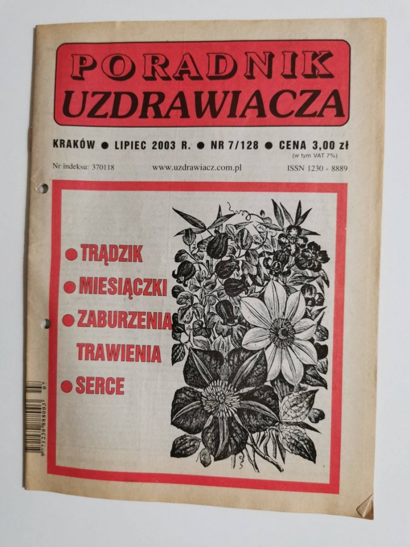 PORADNIK UZDRAWIACZA NR 7/128 LIPIEC 2003 r.