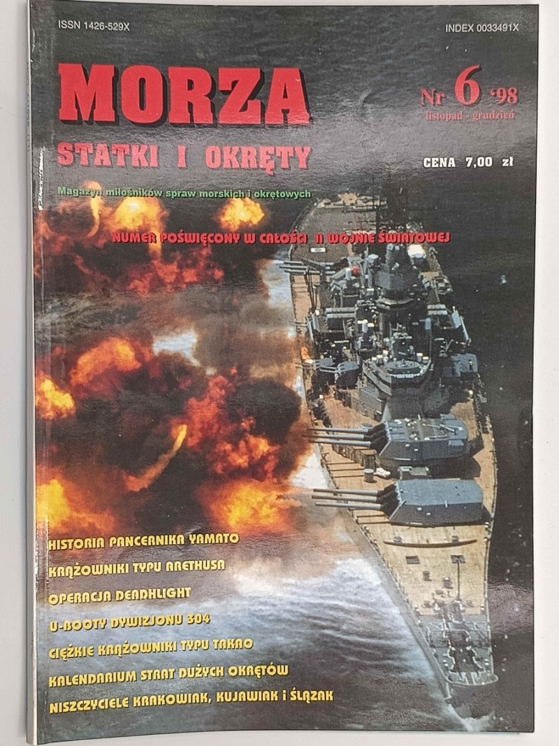 MORZA STATKI I OKRĘTY. 6’98 LISTOPAD-GRUDZIEŃ