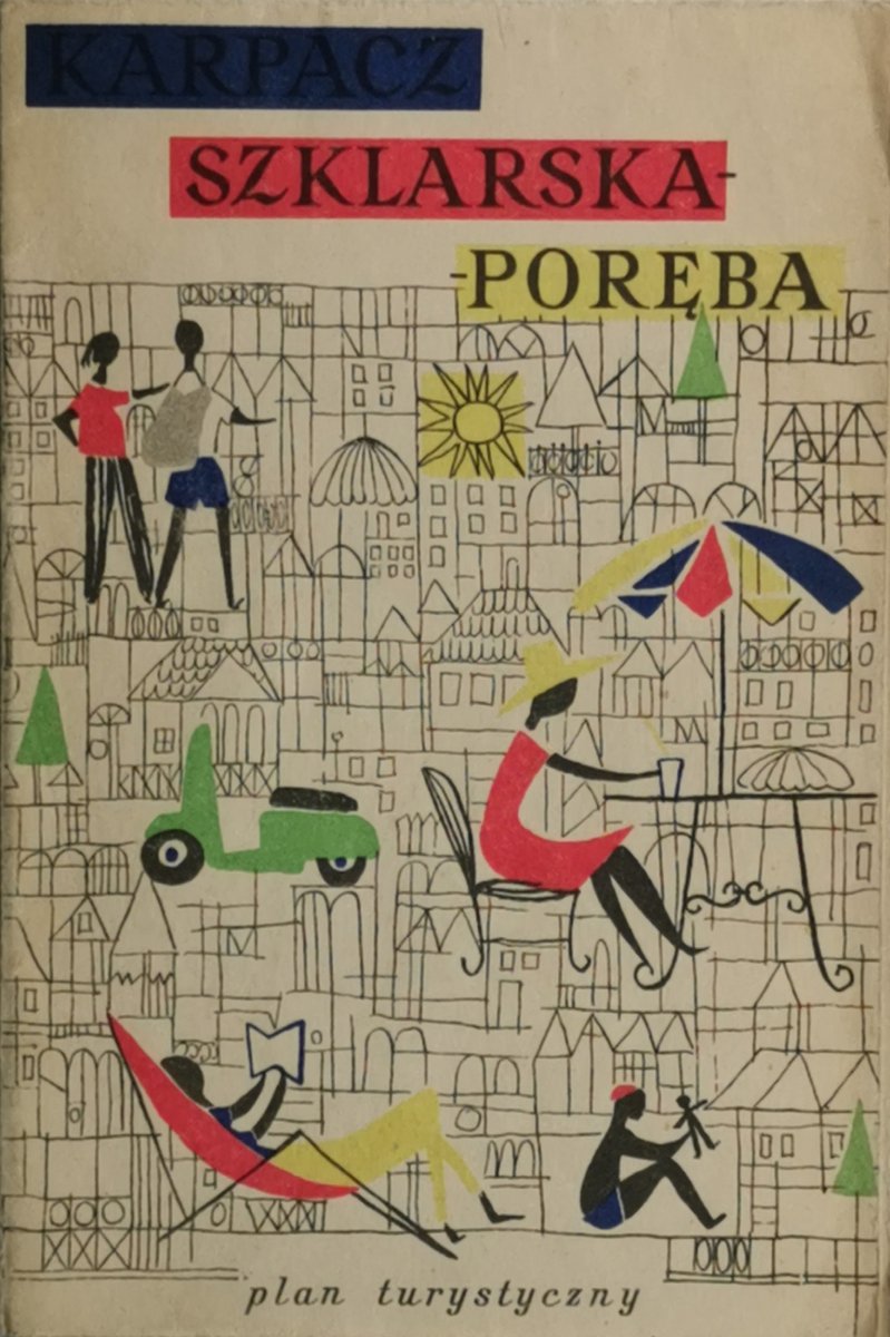 SZKLARSKA PORĘBA PLAN TURYSTYCZNY 1966