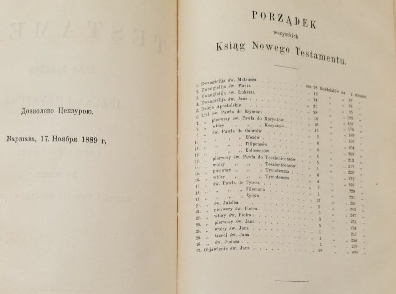 BIBLIJA  ŚWIĘTA TO JEST WSZYSTKO PISMO ŚWIĘTE STAREGO I NOWEGO TESTAMENTU 1889 r.