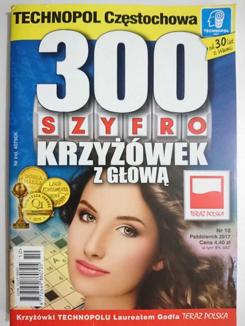 300 SZYFRO KRZYŻÓWEK Z GŁOWĄ 10-2017
