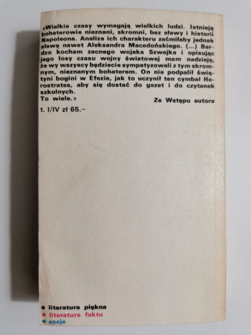 PRZYGODY DOBREGO WOJAKA SZWEJKA PODCZAS WOJNY ŚWIATOWEJ TOM III i IV - Jaroslav Haśek 1980
