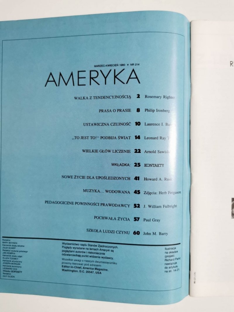 AMERYKA NR 214 MARZEC-KWIECIEŃ 1980