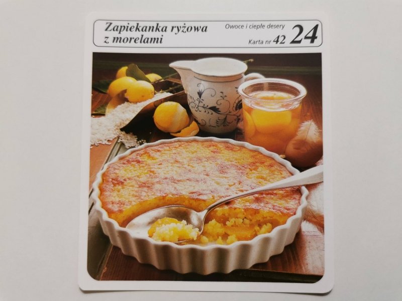KARTA KULINARNA NR. 42 ZAPIEKANKA RYŻOWA Z MORELAMI