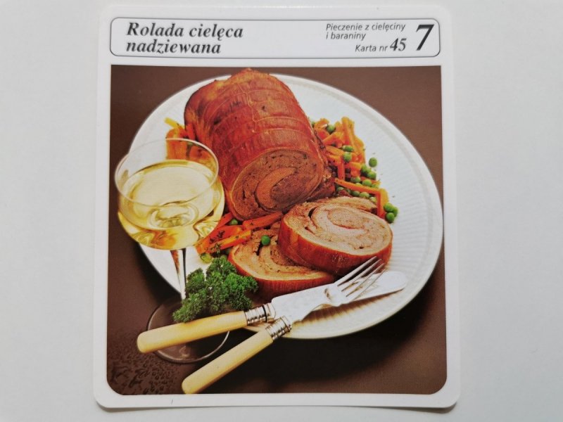 KARTA KULINARNA NR. 45 ROLADA CIELĘCA NADZIEWANA