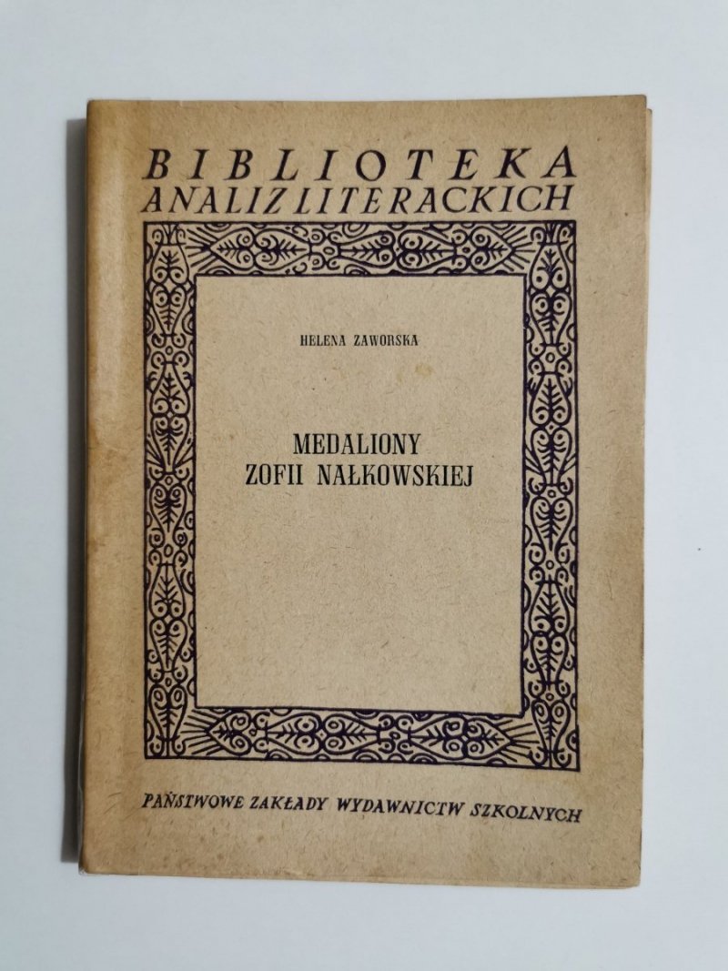 MEDALIONY ZOFII NAŁKOWSKIEJ - Helena Zaworska 1961