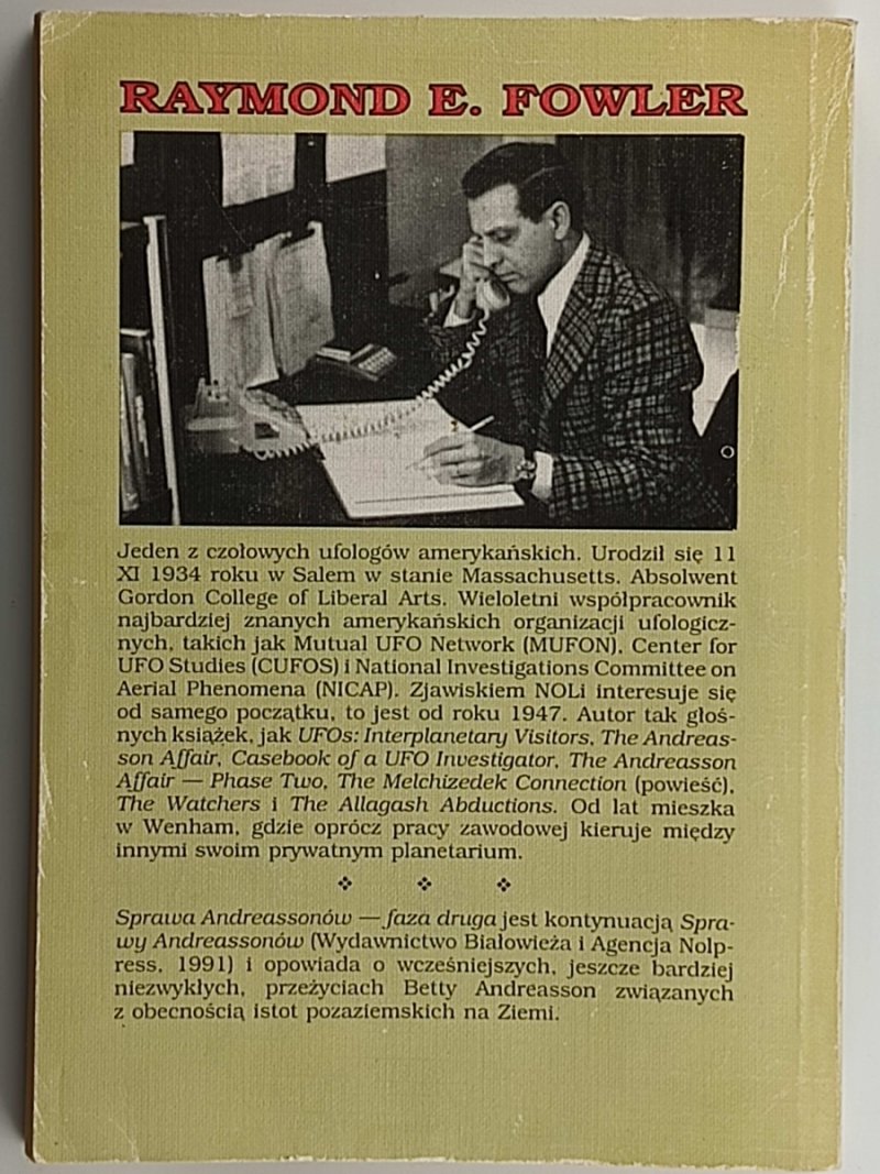 SPRAWA ANDREASSONÓW. FAZA DRUGA - Raymond E. Fowler