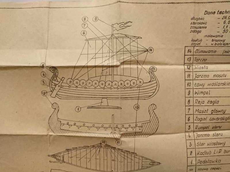  INSTRUKCJA MODELU ŁODZI WIKINGÓW