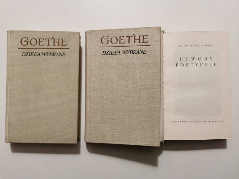 DZIEŁA WYBRANE TOMY 1-3 - Jan Wolfgang Goethe 