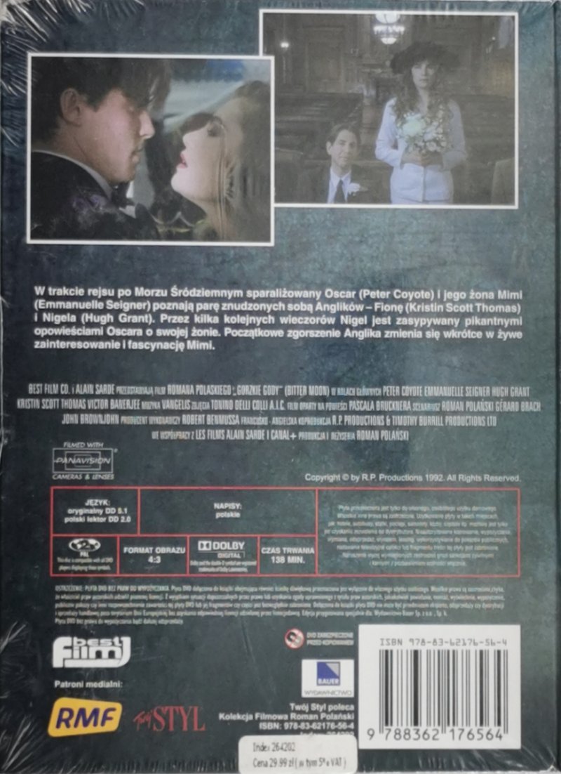 DVD. GORZKIE GODY - Roman Polański