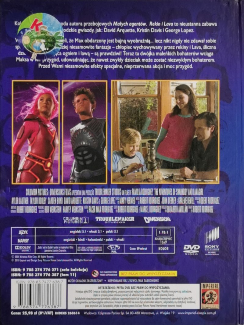 DVD. SHARKBOY AND LAVAGIRL