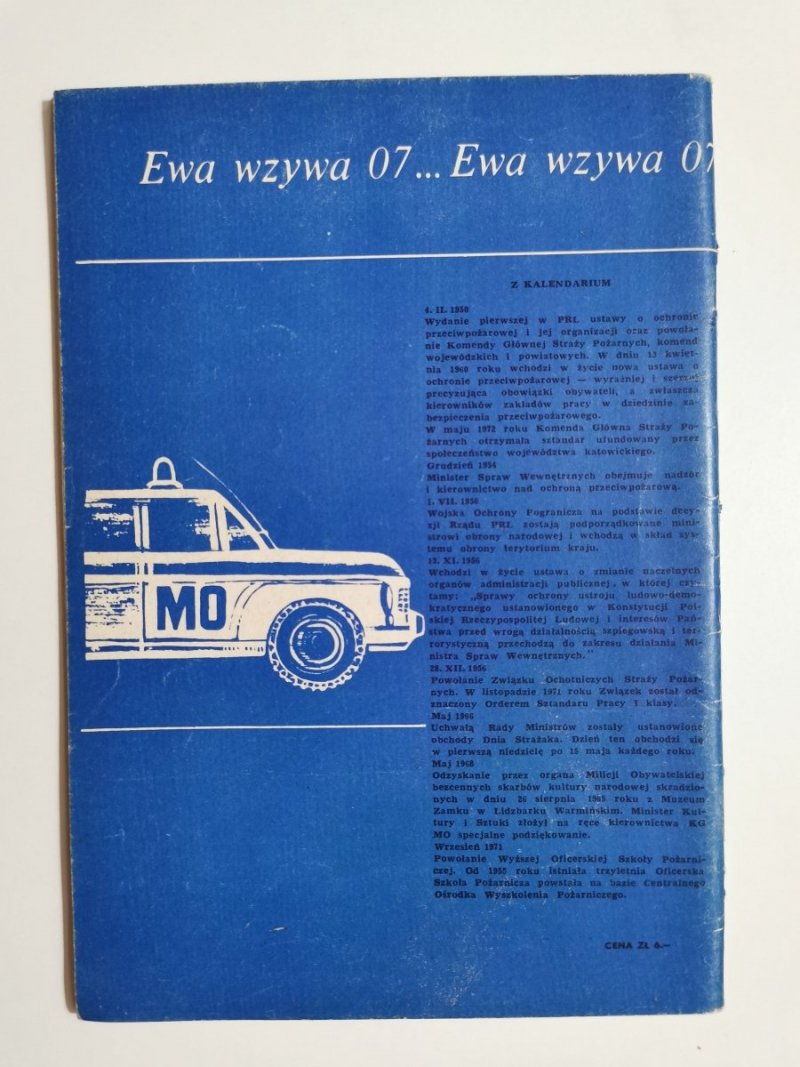 EWA WZYWA 07 NR 71 CENA UTRACONEGO CZASU - J. R. Milicz 1974
