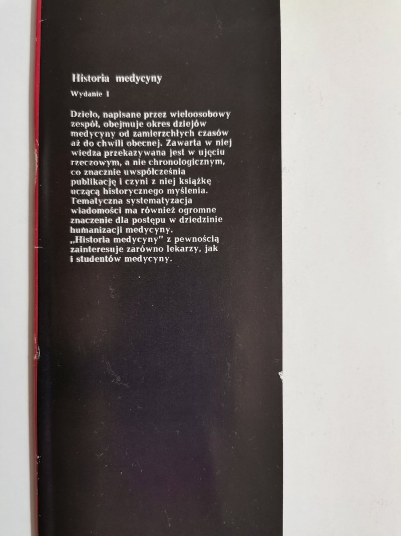 HISTORIA MEDYCYNY - red. prof. dr. Hab. med. T. Brzeziński 1988