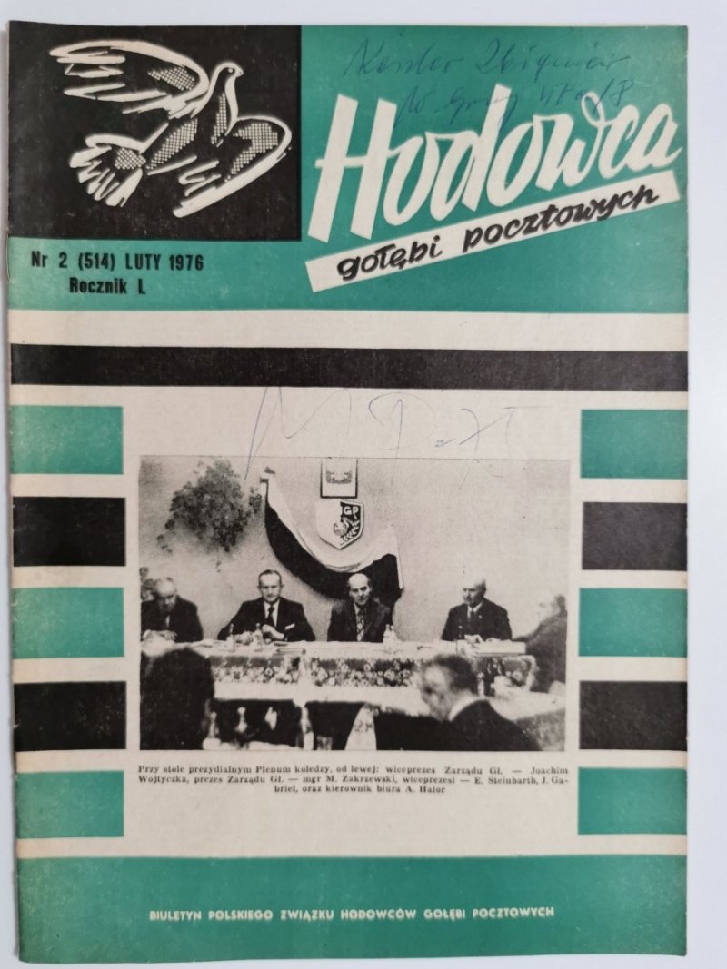 HODOWCA GOŁĘBI POCZTOWYCH NR 2 1976