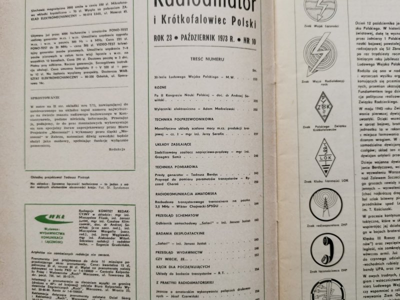 Radioamator i krótkofalowiec 10/1973