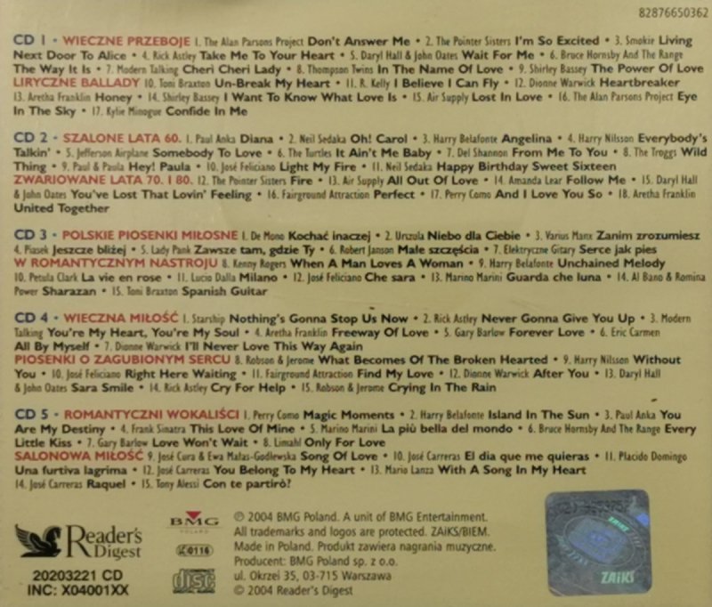 CD. ROMANTYCZNE PRZEBOJE WSZECH CZASÓW