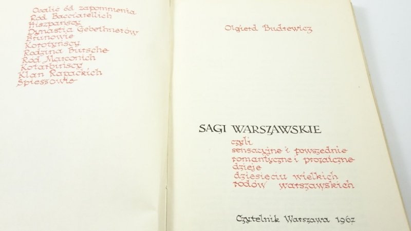 SAGI WARSZAWSKIE - Olgierd Budrewicz 1967