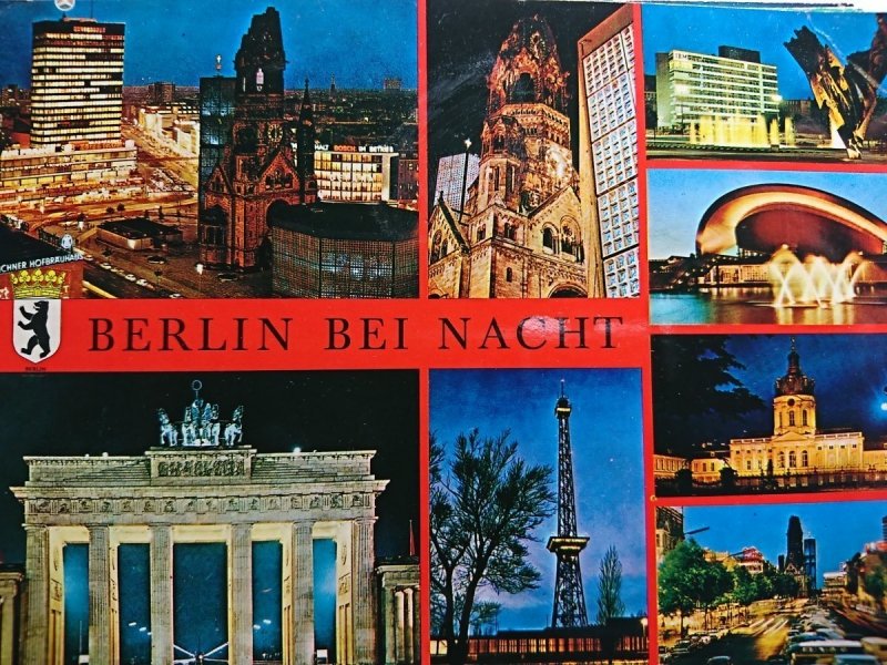BERLIN BEI NACHT. KOLAŻ ZDJĘĆ