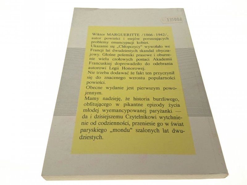 CHŁOPCZYCA - Wiktor Margueritte 1991