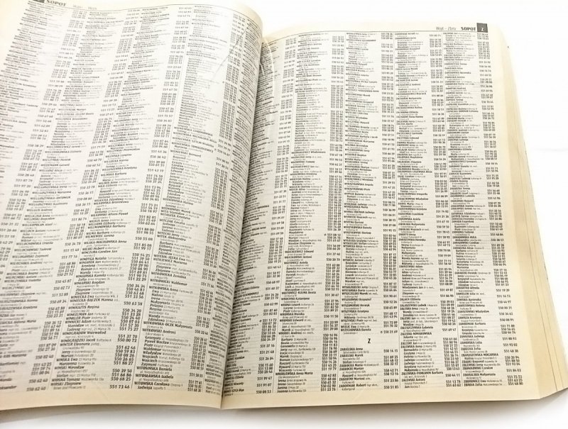 KSIĄŻKA TELEFONICZNA WOJEWÓDZTWA GDAŃSKIEGO 1998