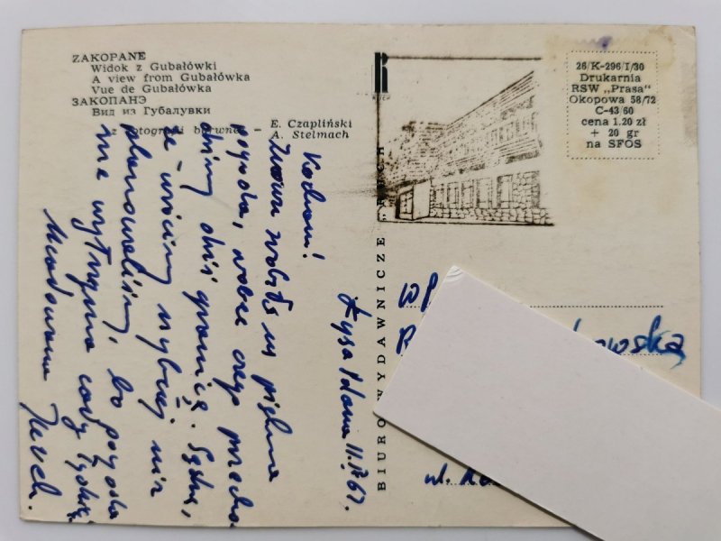 ZAKOPANE. WIDOK Z GUBAŁÓWKI FOT. CZAPLIŃSKI