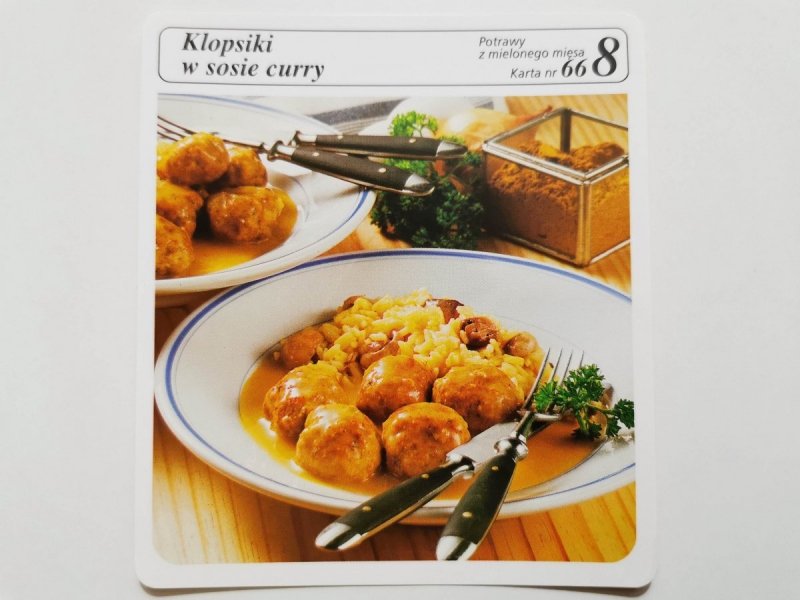 KARTA KULINARNA NR. 66 KLOPSIKI W SOSIE CURRY