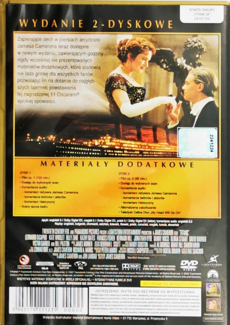 DVD. TITANIC WYDANIE SPECJALNE