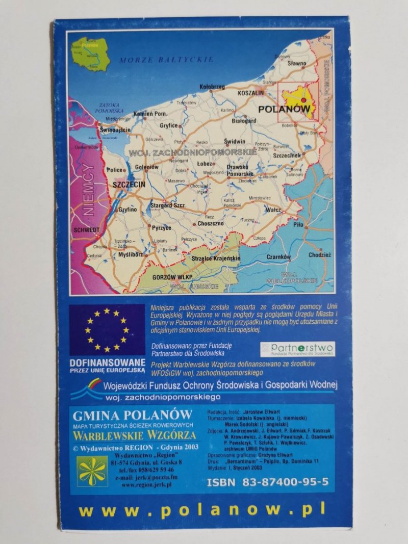GMINA POLANÓW. WARBLEWSKIE WZGÓRZA. MAPA TURYSTYCZNA 