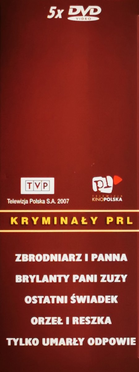 DVD. KRYMINAŁY PRL 5 PŁYT W KIESZENI 