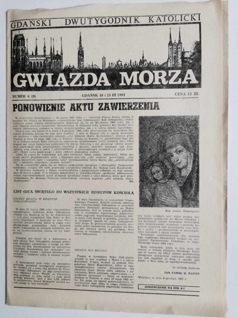 GWIAZDA MORZA NUMER 6 (9) GDAŃSK 18 i 25 III 1984