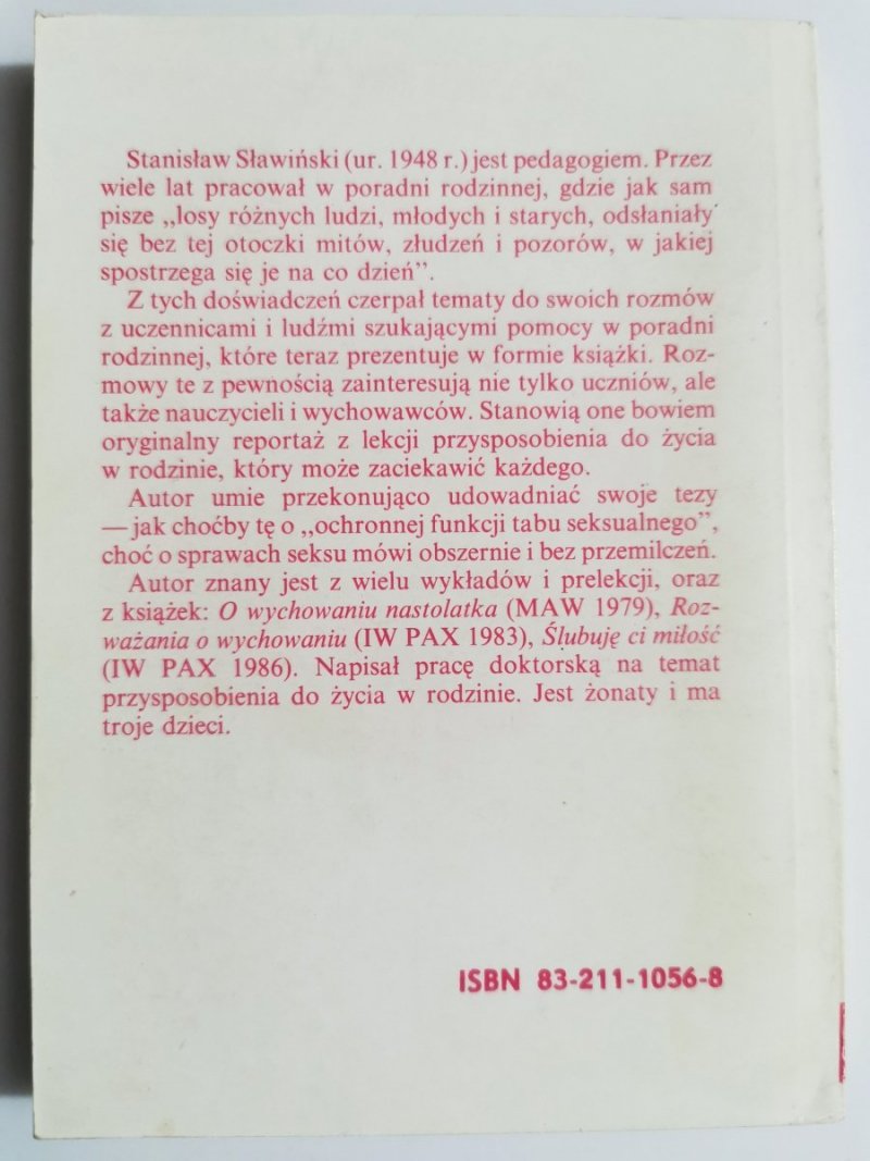 DOJRZEWAĆ DO MIŁOŚCI - Stanisław Sławiński 1990