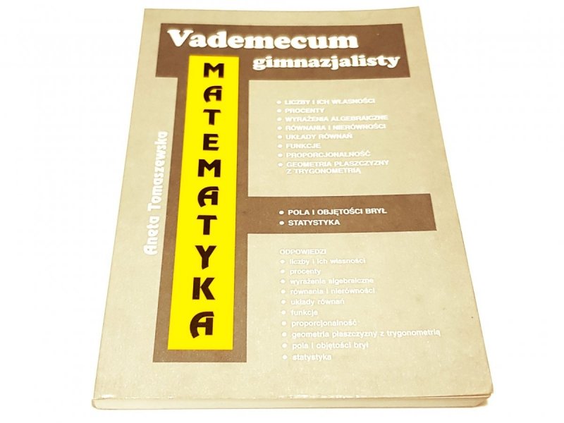 VADEMECUM GIMNAZJALISTY. MATEMATYKA - Tomaszewska