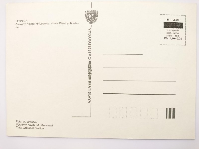 LESNICA. ĆERVENY KLAŚTOR, LESNICA, CHATA PIENINY, INTERIER