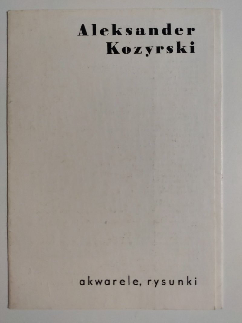 ZESTAW 2 POCZTÓWEK. ALEKSANDER KOZYRSKI. AKWARELE, RYSUNKI