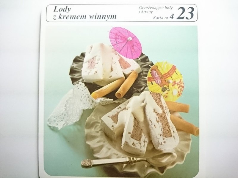 KARTA KULINARNA NR 4 LODY Z KREMEM WINNYM