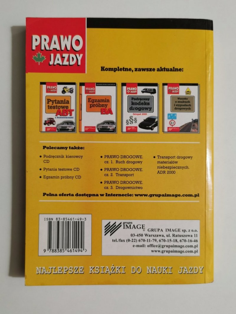 PRAWO JAZDY. PODRĘCZNIK KIEROWCY B - Henryk Próchniewicz 2000