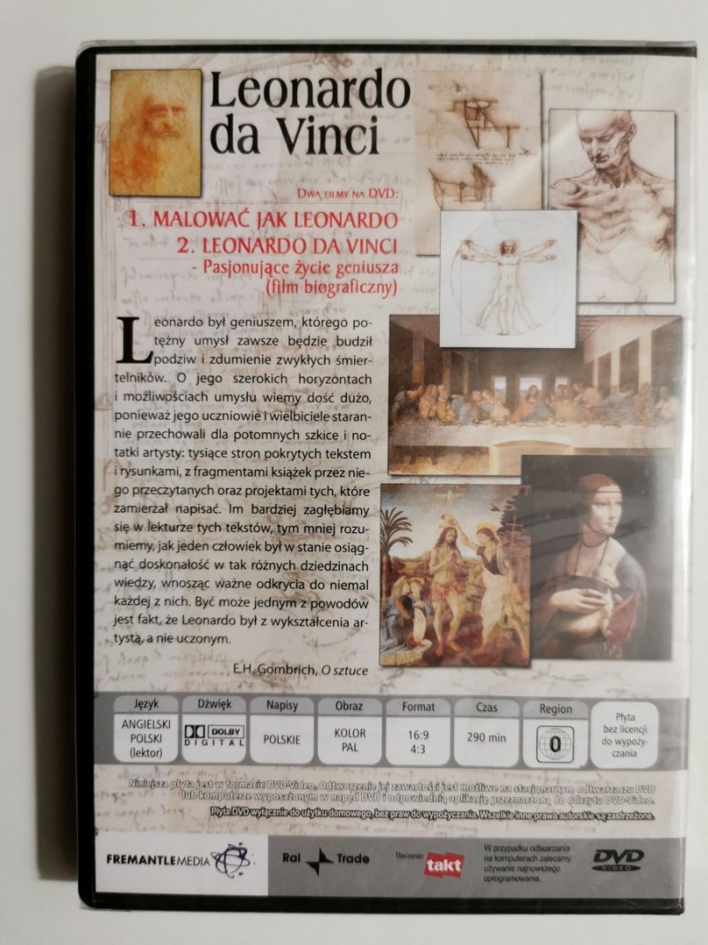 DVD. LEONARDO DA VINCI DWA FILMY NA DVD