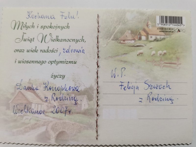 POCZTÓWKA WIELKANOCNA NR.6 RADOSNYCH ŚWIĄT WIELKIEJ NOCY!