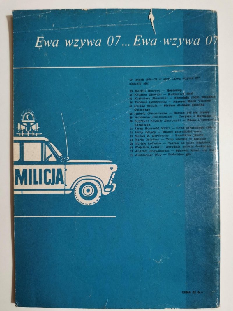 EWA WZYWA 07 NR 79 KUKUŁKA BEZ ZEGARA - Zygmunt Zeydler Zborowski 1975
