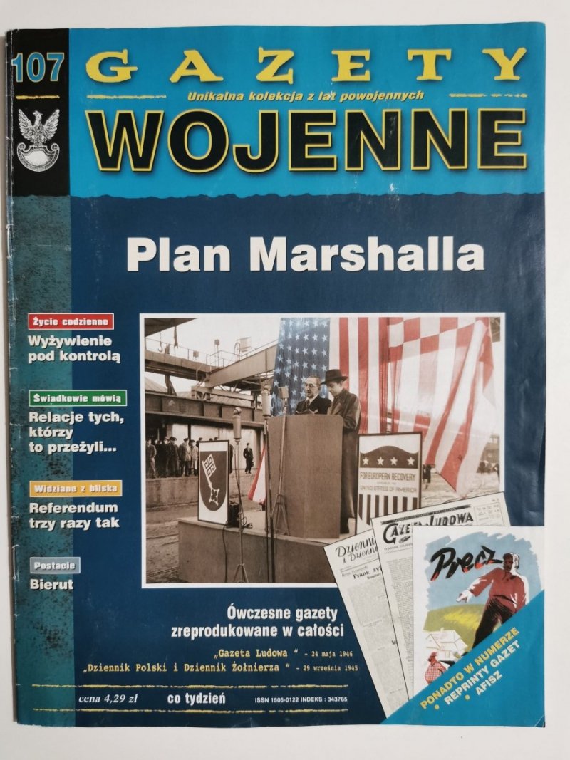 GAZETY WOJENNE NR 107 PLAN MARSHALLA 