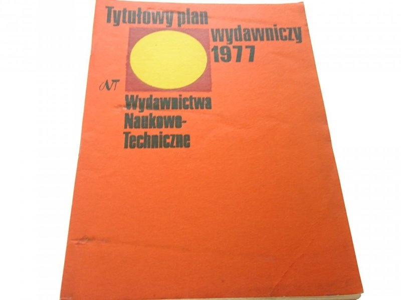 TYTUŁOWY PLAN WYDAWNICZY 1977 - M. Zielonka