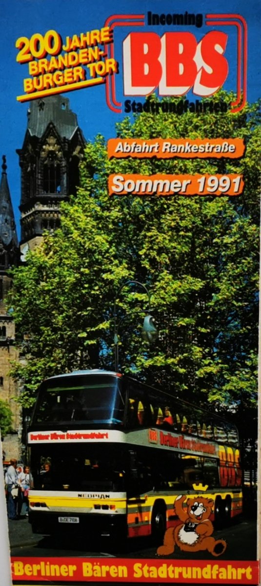 MAPA BERLINER BAREN STADTRUNDFAHRT