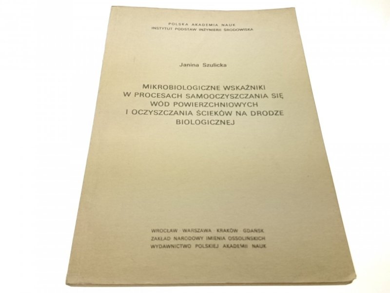MIKROBIOLOGICZNE WSKAŹNIKI... - Szulicka (1980)