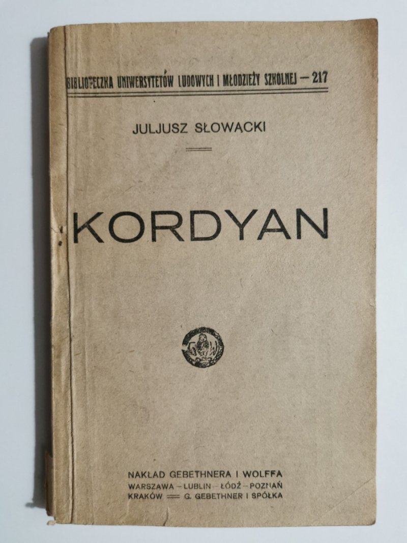 KORDYAN - Juliusz Słowacki